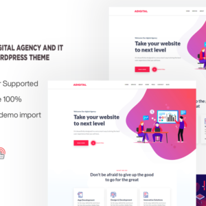 Adigital - Digital Agency and IT One page WordPress Theme