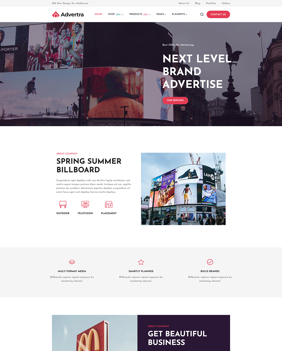 Adverta - Advertising and Marketing Agency Elementor WordPress Responsive Theme