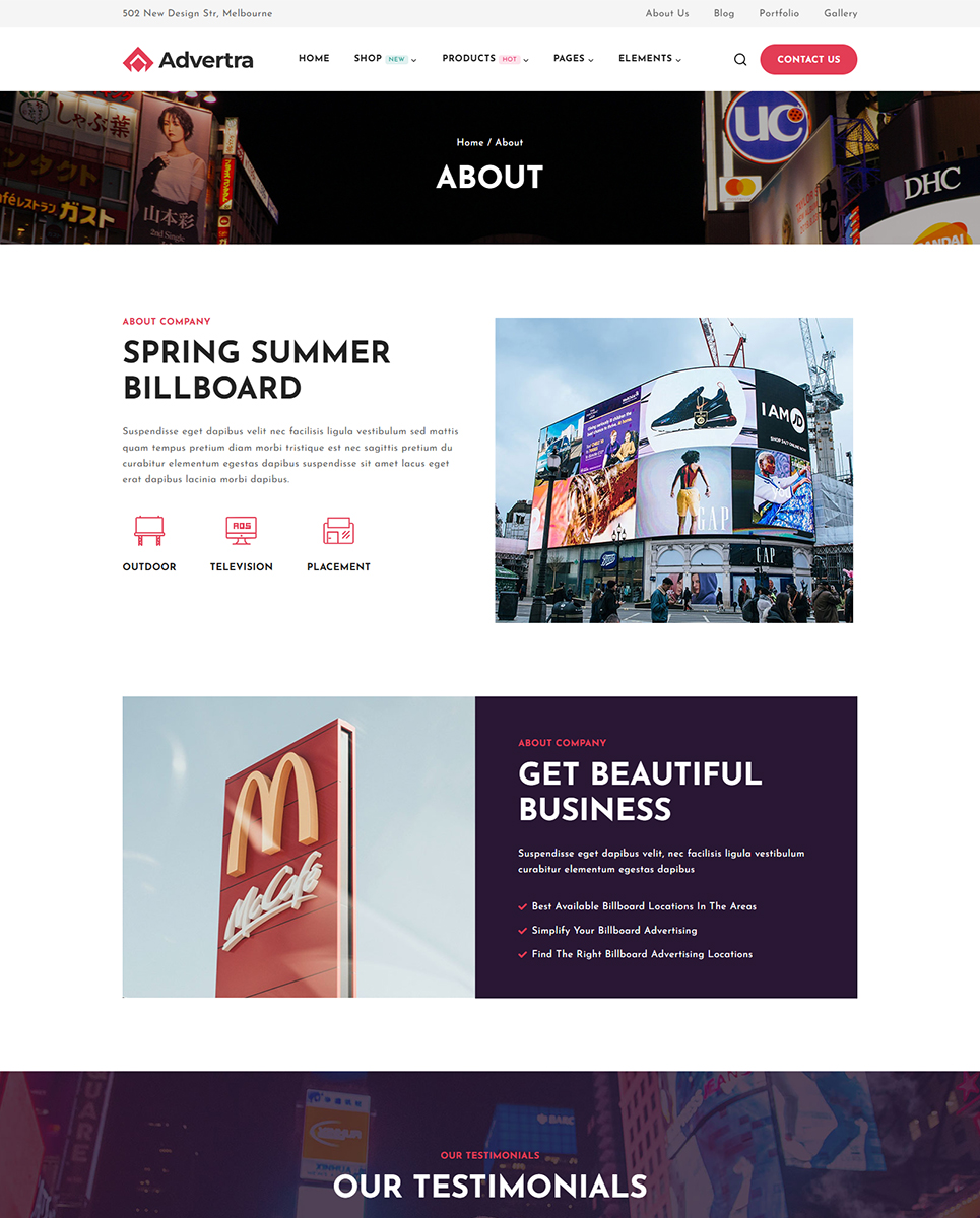 Adverta - Advertising and Marketing Agency Elementor WordPress Responsive Theme