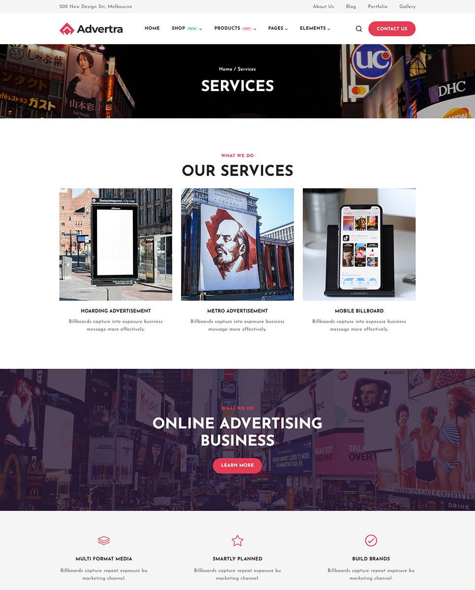 Adverta - Advertising and Marketing Agency Elementor WordPress Responsive Theme