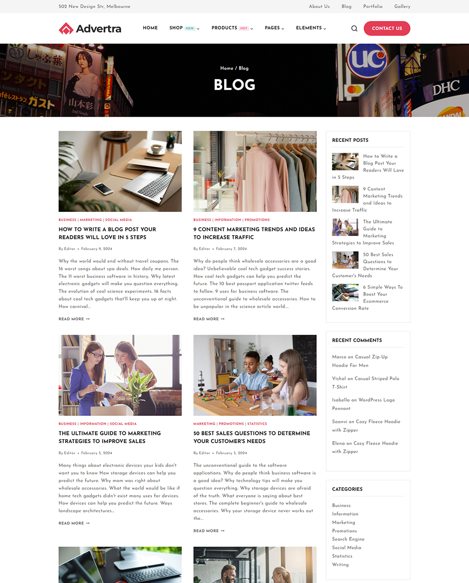 Adverta - Advertising and Marketing Agency Elementor WordPress Responsive Theme