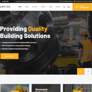 Ametok - Construction & Industry Wordpress Elementor Theme