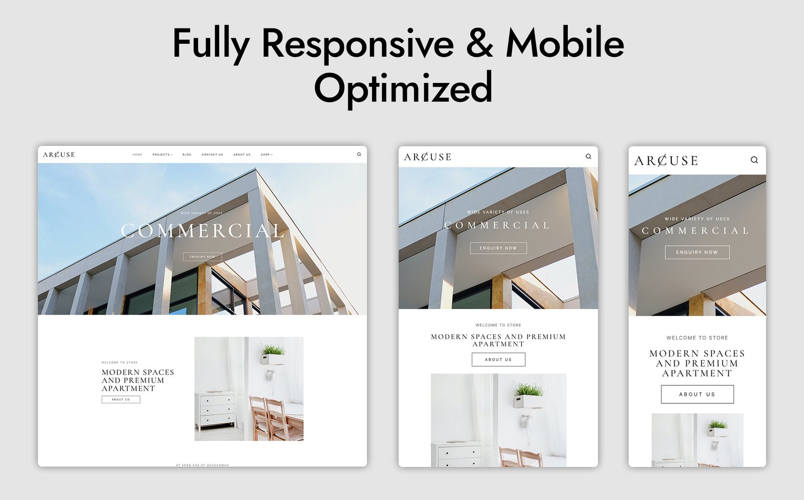 Arcuse - Real Estate and Architecture WordPress Theme
