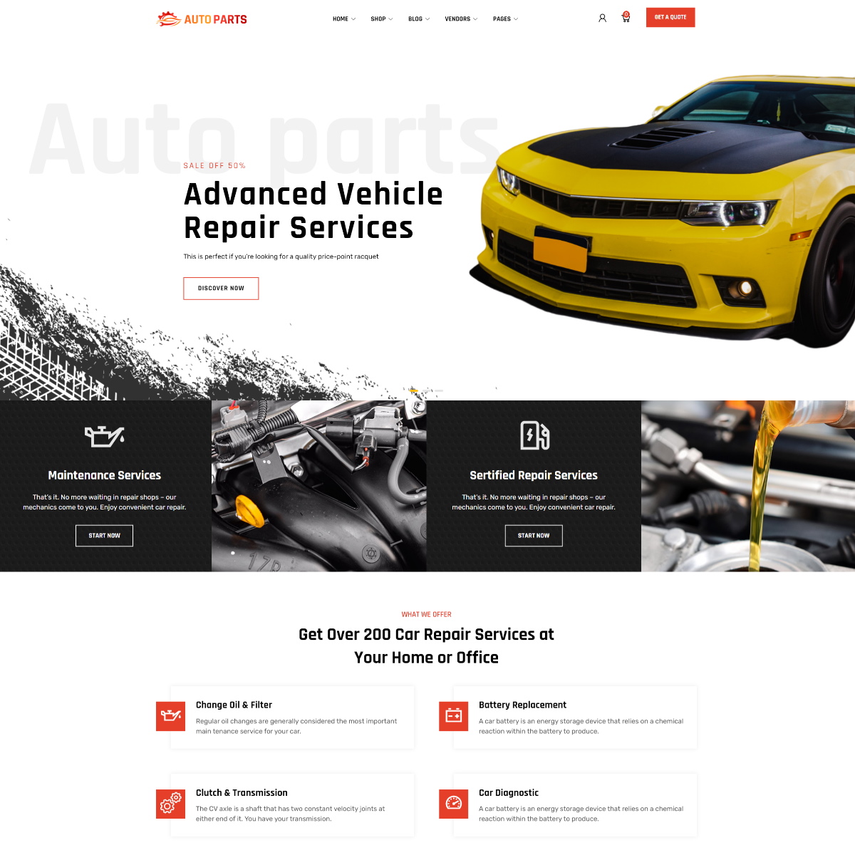 AutoPart – Automotive Parts & Car Services Elementor WordPress Theme