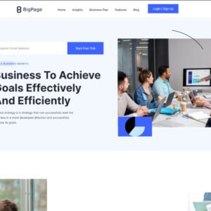 Bigpage - Business Landing Wordpress Theme