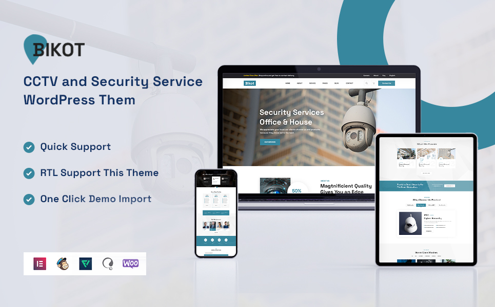 Bikot - CCTV and Security Service WordPress Theme
