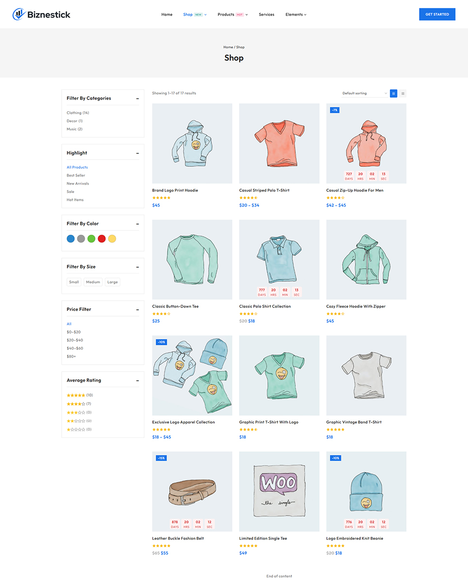 Biznestick - Corporate Business Elementor WordPress Responsive Theme