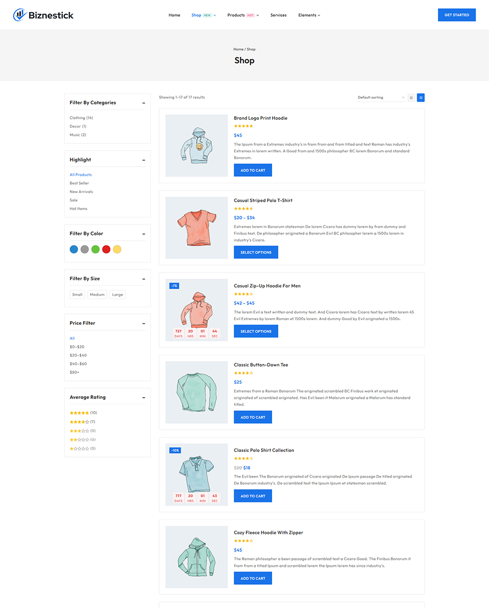 Biznestick - Corporate Business Elementor WordPress Responsive Theme