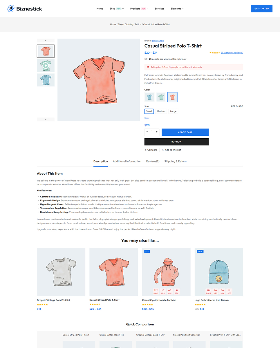Biznestick - Corporate Business Elementor WordPress Responsive Theme