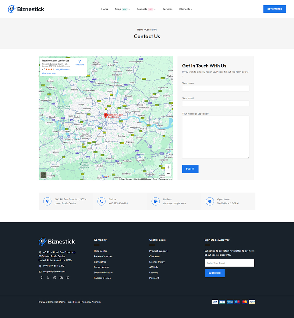 Biznestick - Corporate Business Elementor WordPress Responsive Theme