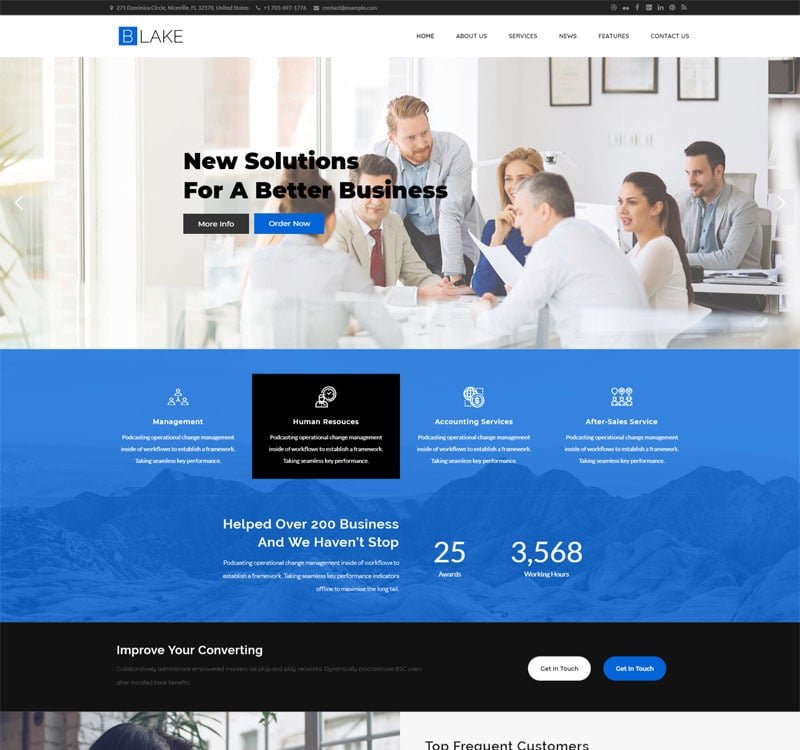 Blake Business Services WordPress Theme