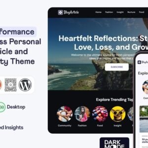 BlogArticle - The Ultimate Multipurpose WordPress Theme for Blogs