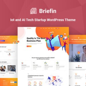 Briefin is an IoT and AI Tech Startup Responsive WordPress Theme