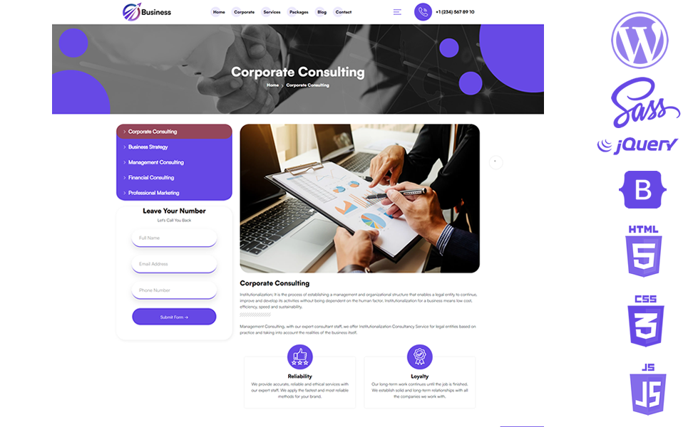 Business - Corporate Business WordPress Theme