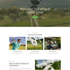 Cadygolf - Golf Course & Sports Club Elementor WordPress Responsive Theme
