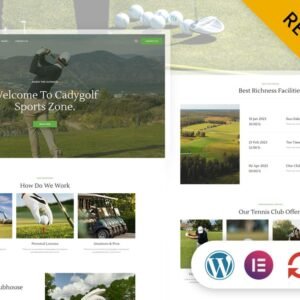 Cadygolf - Golf Course & Sports Club Elementor WordPress Responsive Theme