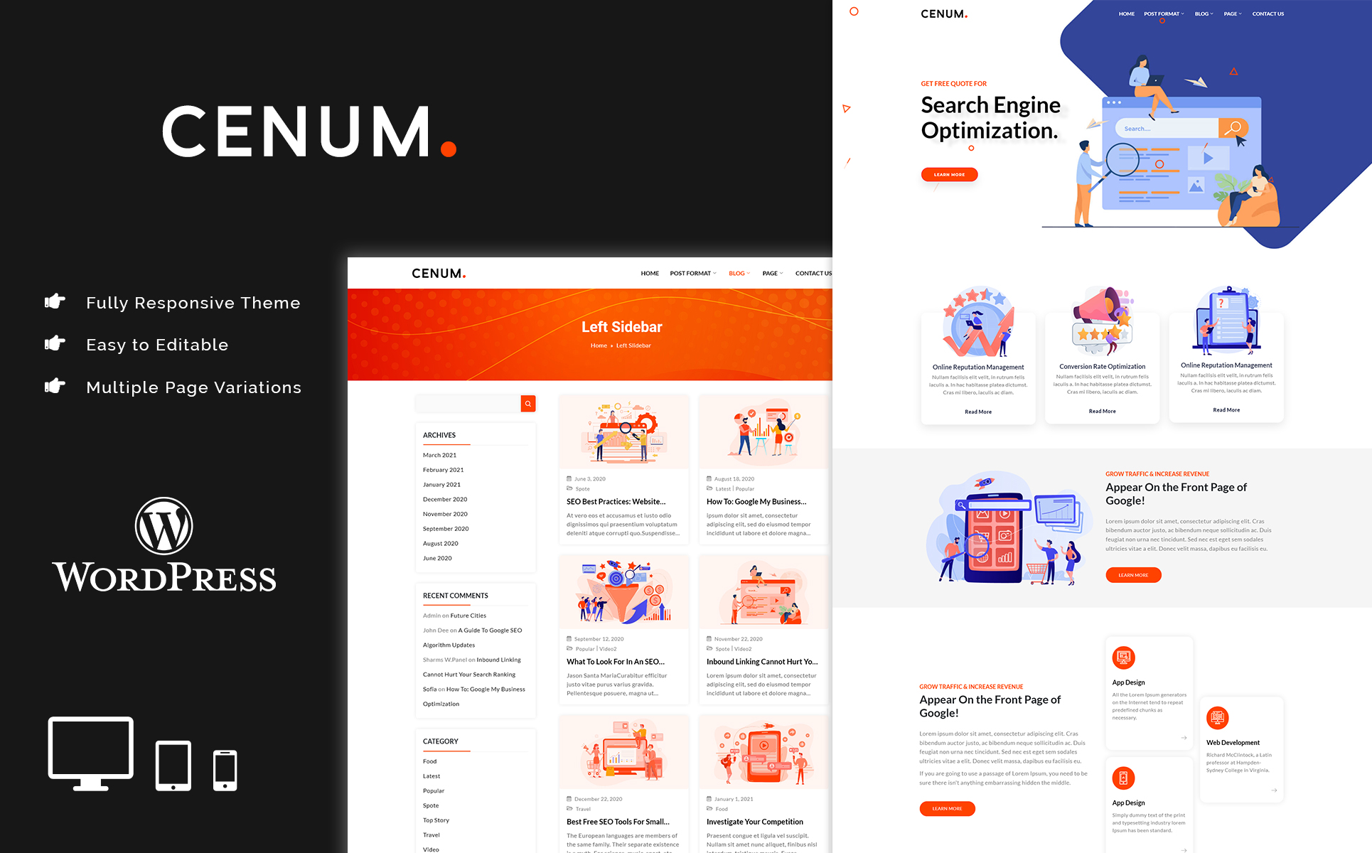 Cenum - SEO and Digital Marketing Elementor WordPress theme
