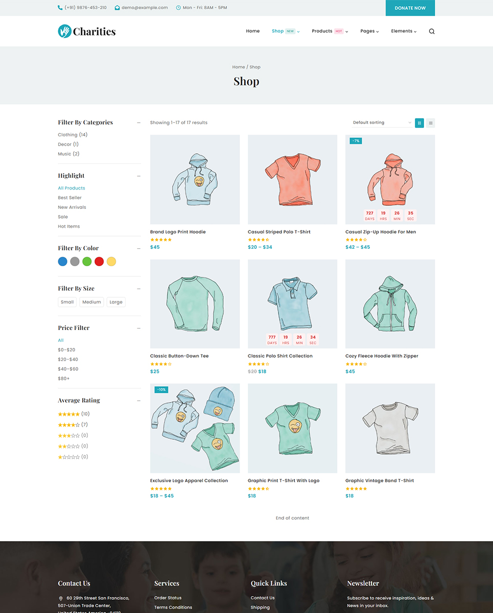 Charities - Charity NonProfit Fundraising Elementor WordPress Responsive Theme