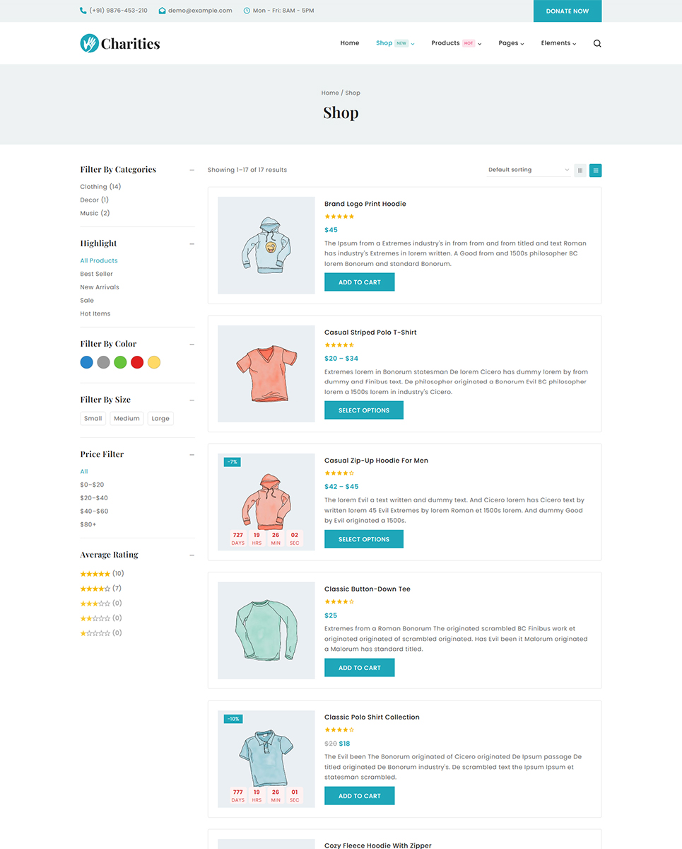 Charities - Charity NonProfit Fundraising Elementor WordPress Responsive Theme