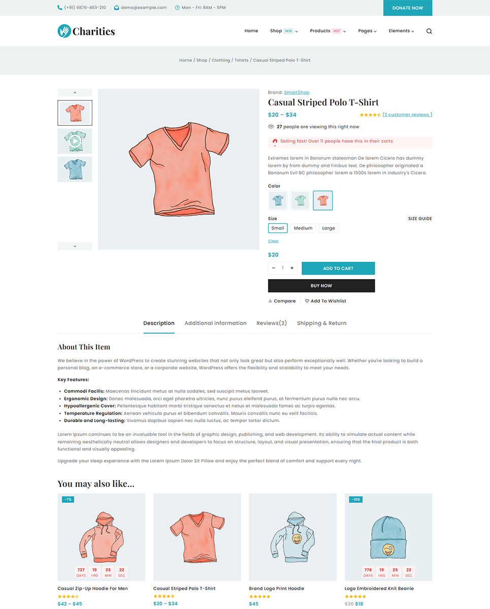 Charities - Charity NonProfit Fundraising Elementor WordPress Responsive Theme