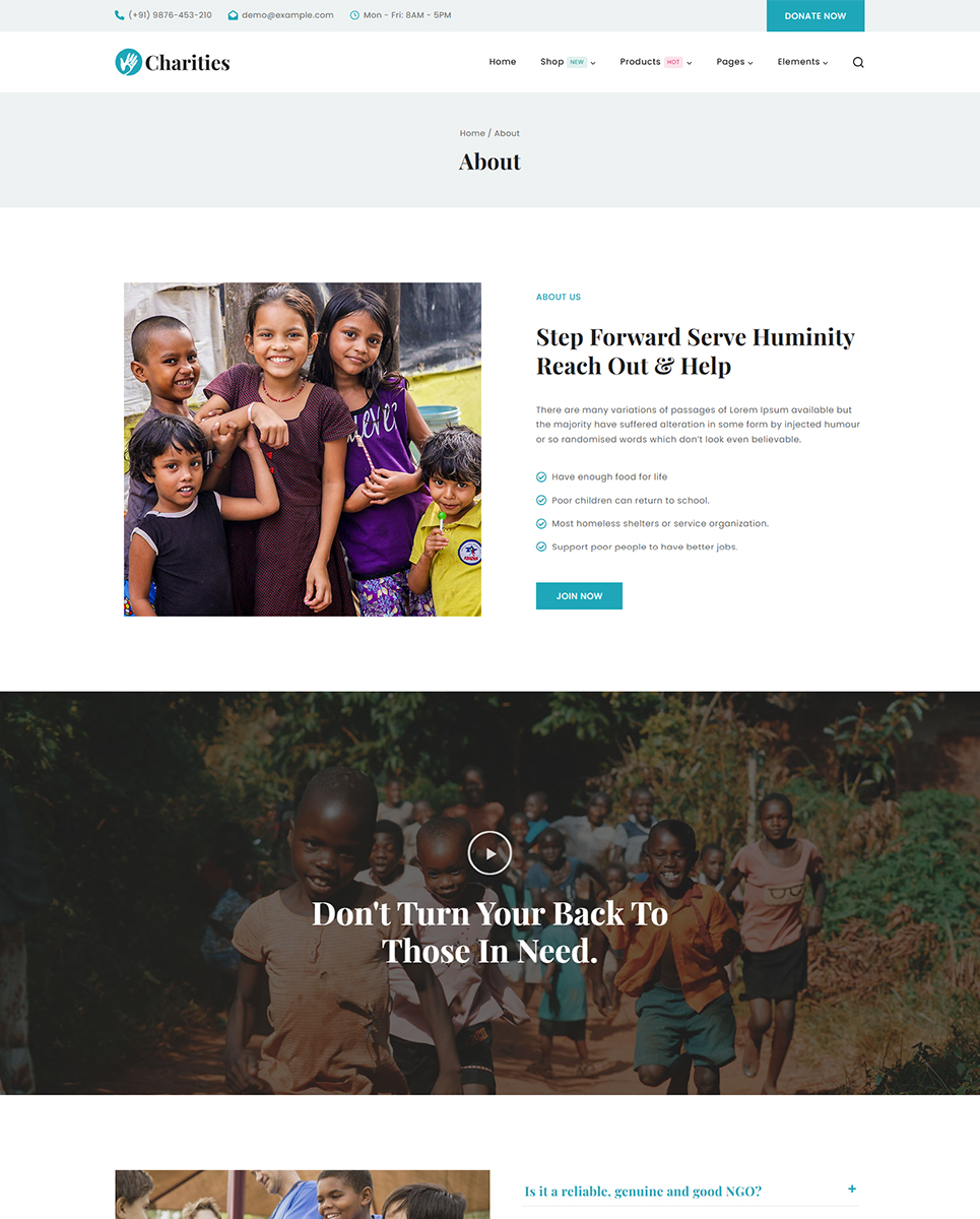 Charities - Charity NonProfit Fundraising Elementor WordPress Responsive Theme
