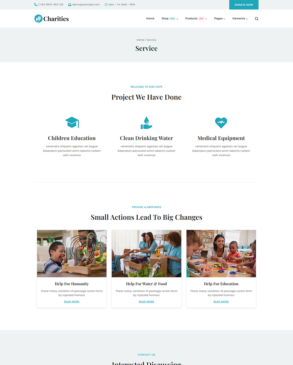 Charities - Charity NonProfit Fundraising Elementor WordPress Responsive Theme