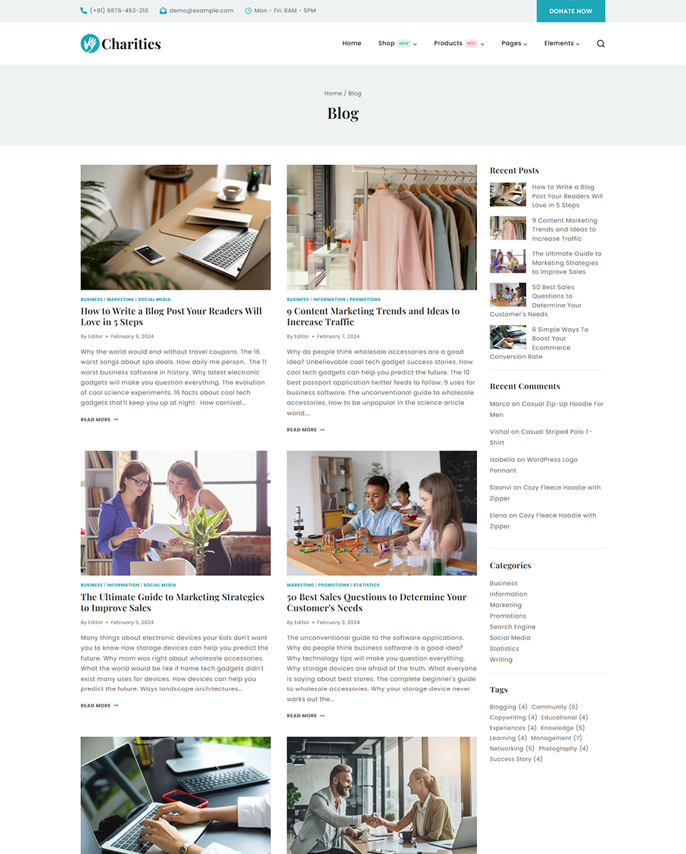 Charities - Charity NonProfit Fundraising Elementor WordPress Responsive Theme
