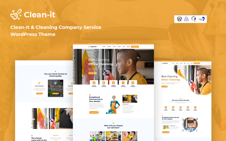 Cleanit Cleaning Company Service Responsive WordPress Theme