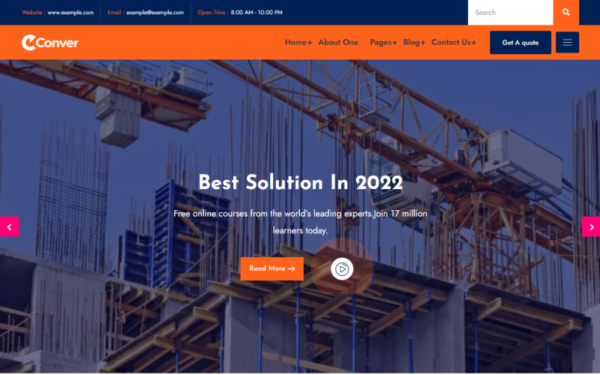Conve - Construction WordPress Theme