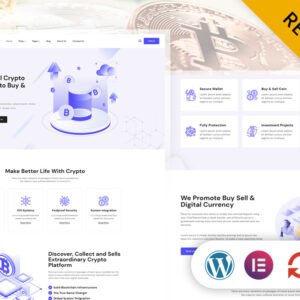 Cryptop - Bitcoin & Crypto Currency Elementor Wordpress Responsive Theme
