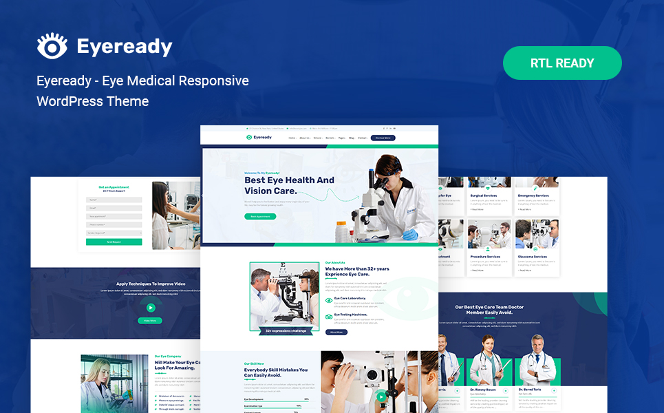 Eyeready - Eye Medical Responsive WordPress Theme
