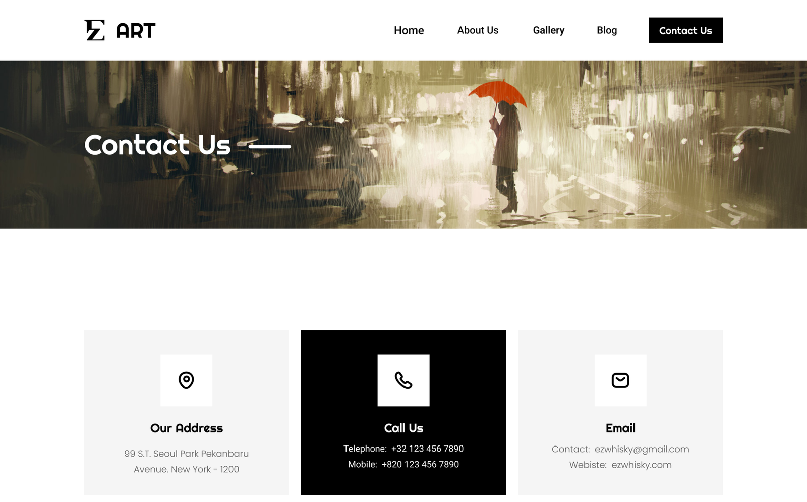 EZ Art – Minimalist And Modern Template for Art Galleries and Exhibitions