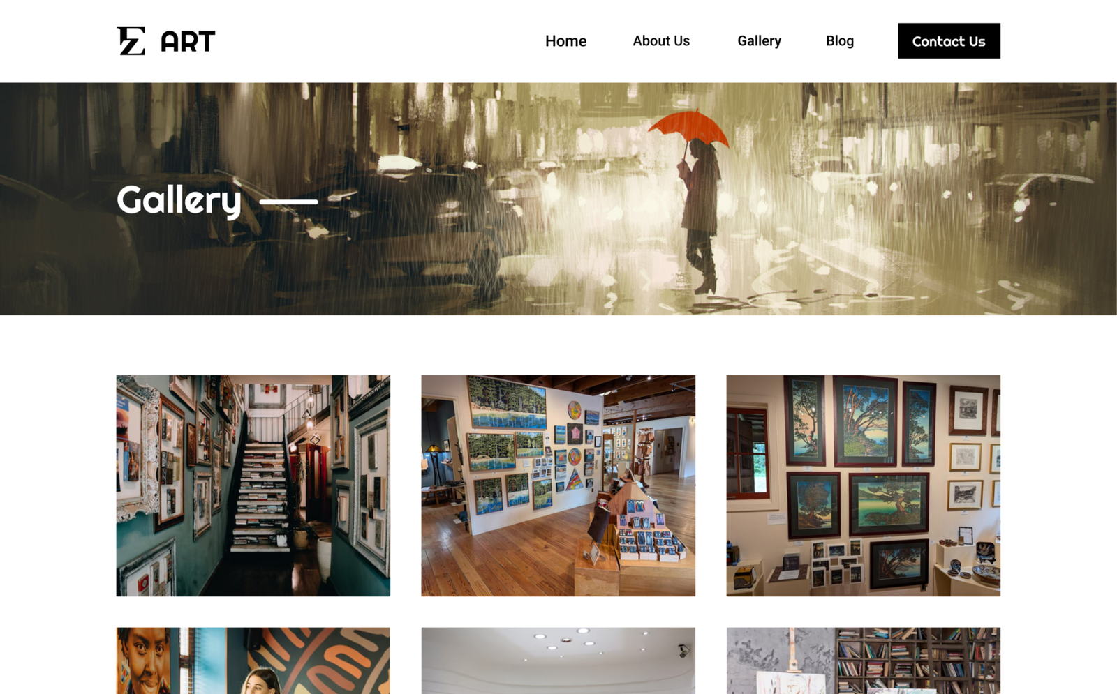 EZ Art – Minimalist And Modern Template for Art Galleries and Exhibitions