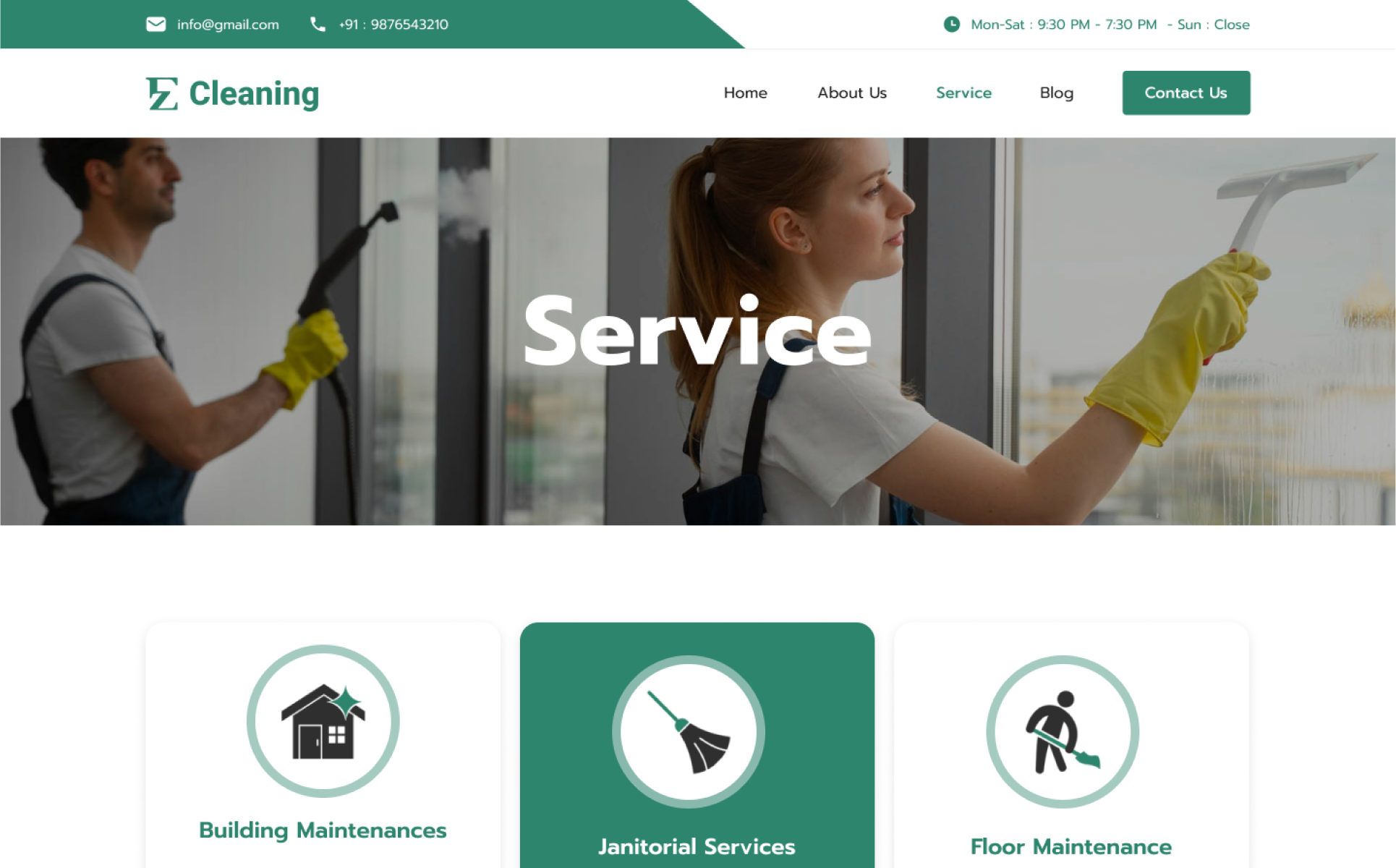 EZ Cleaning– Powerful WordPress Theme for Cleaning Companies