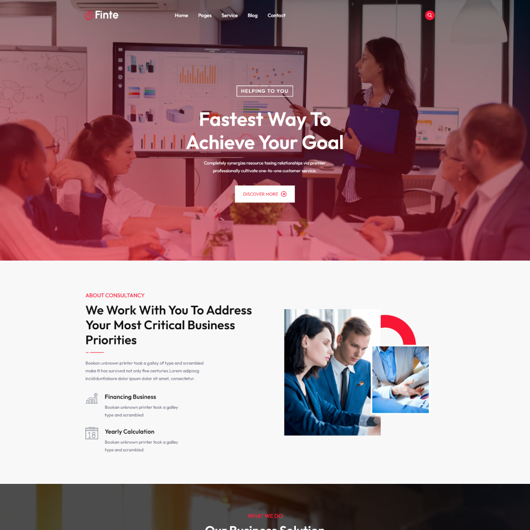 Finte - Finance And Consulting WordPress Theme
