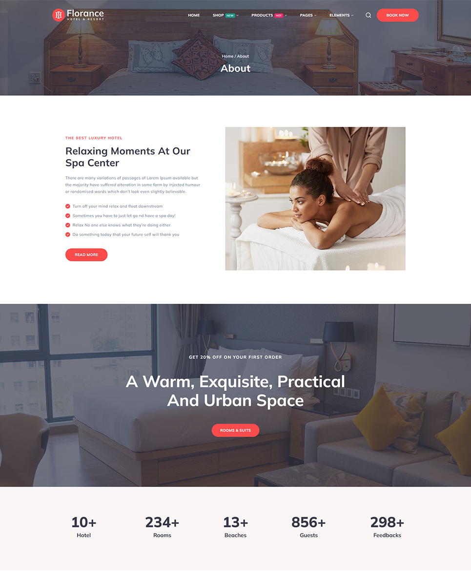 Florance - Hotel and Resort Booking Elementor Wordpress Responsive Theme