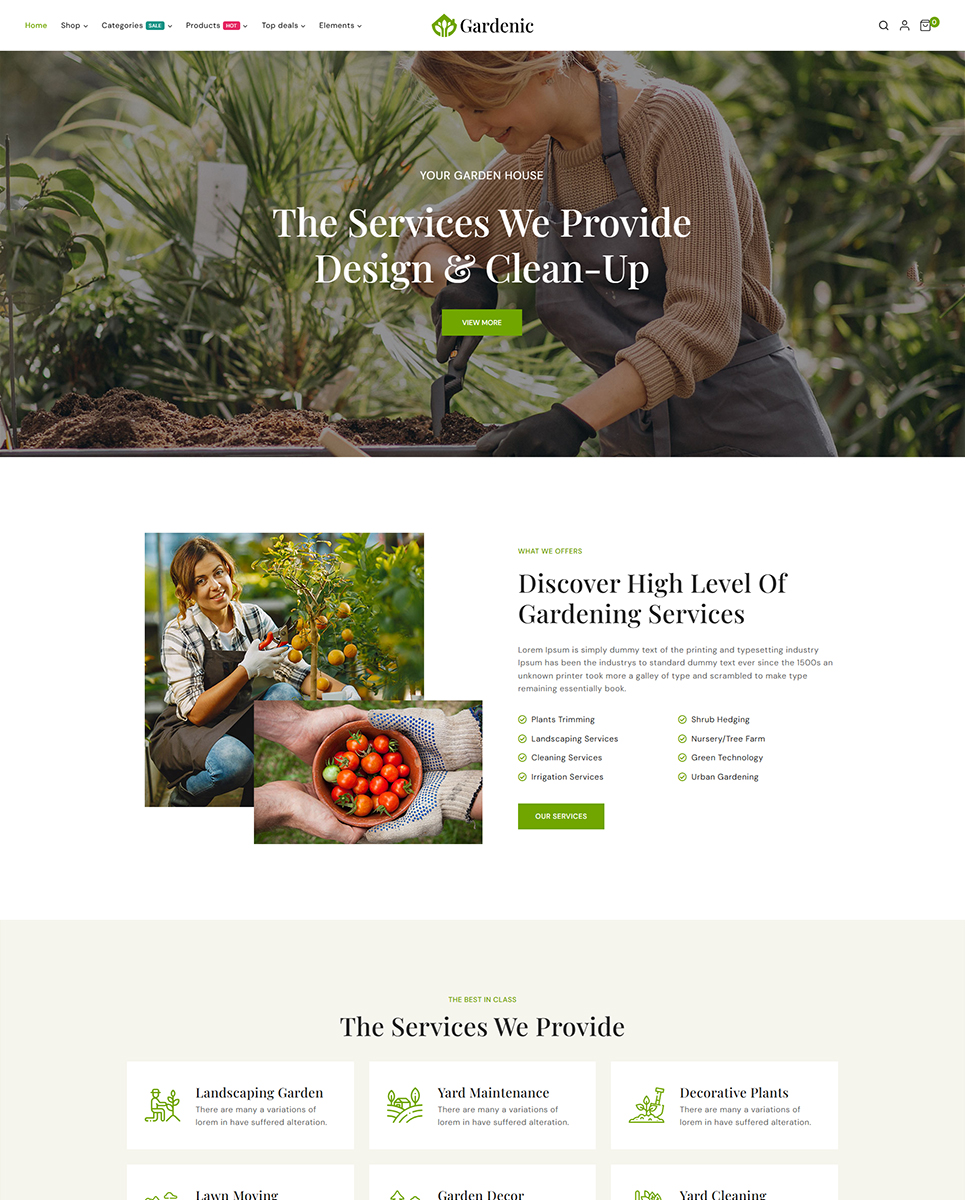 Gardenic - Landscape Gardening Elementor WordPress Responsive Theme