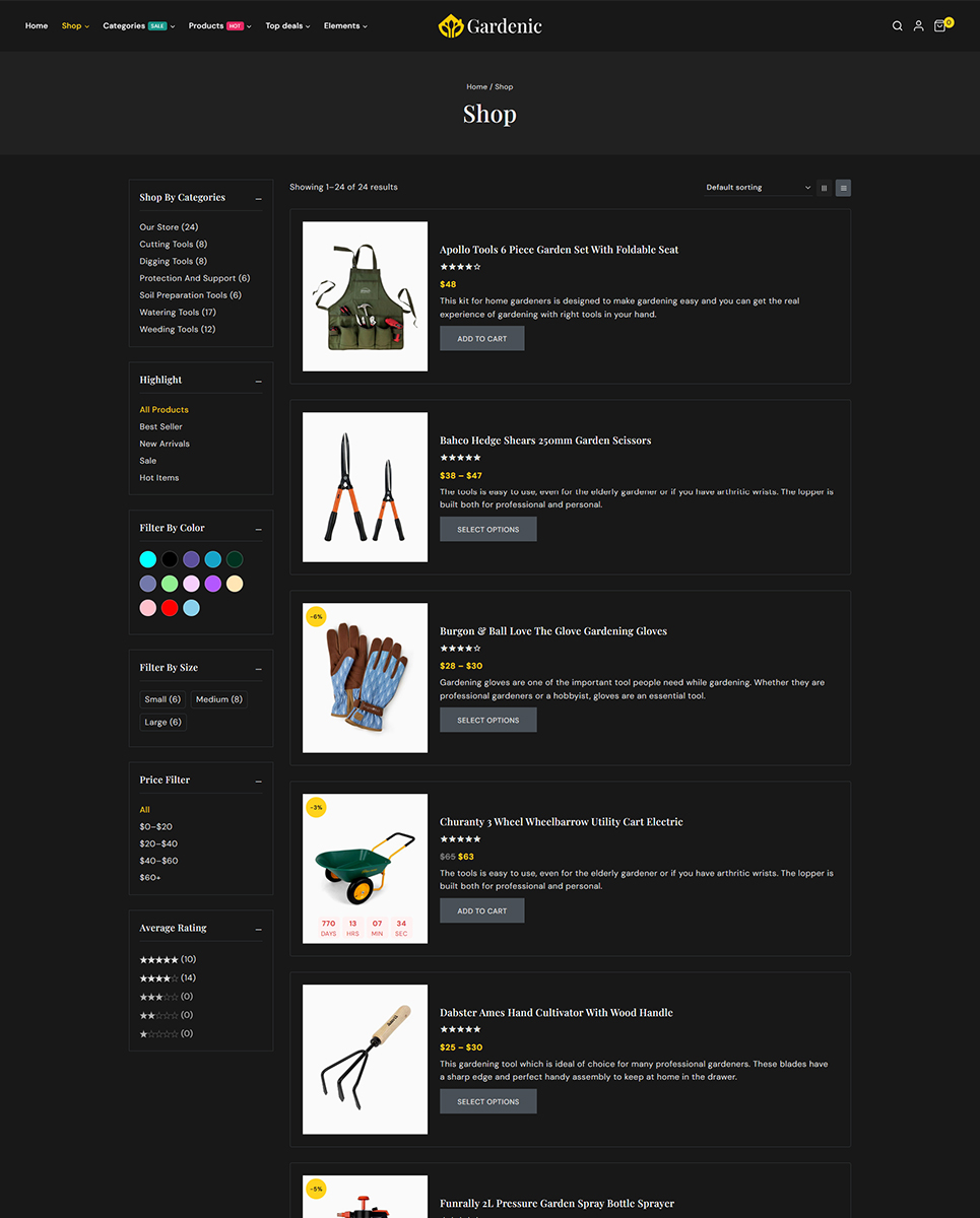 Gardenic - Landscape Gardening Elementor WordPress Responsive Theme