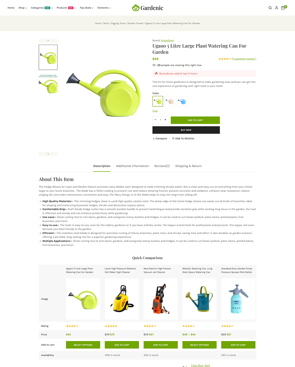 Gardenic - Landscape Gardening Elementor WordPress Responsive Theme