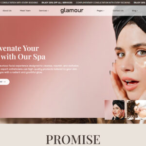 Glamour - Hair and Beauty Salon WordPress Theme