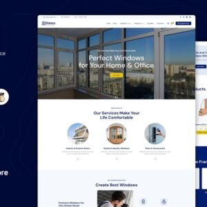 Glassy - Windows and Doors Services WordPress Elementor Responsive Theme