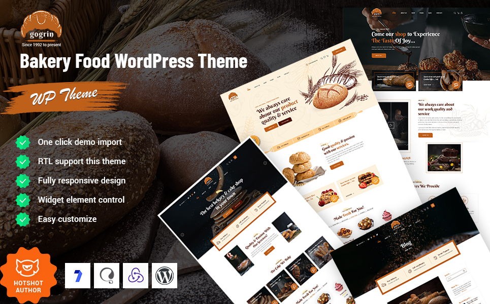 Gogrin - Bakery Food WordPress Theme