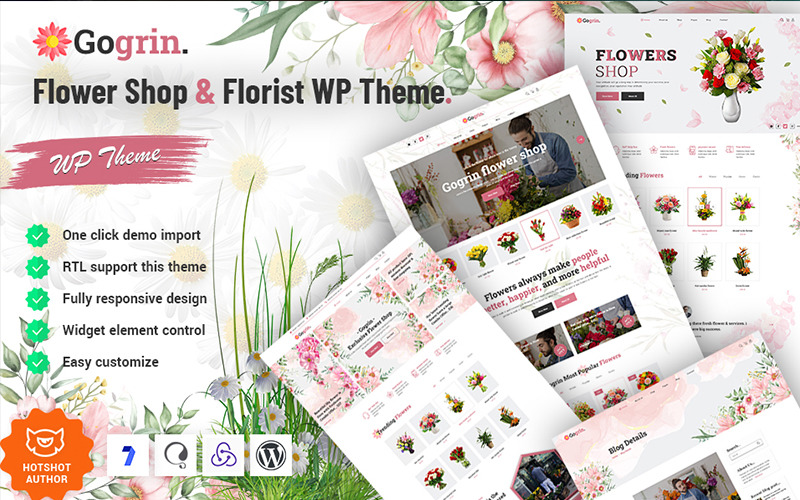Gogrin - Flower Shop and Florist WordPress Theme