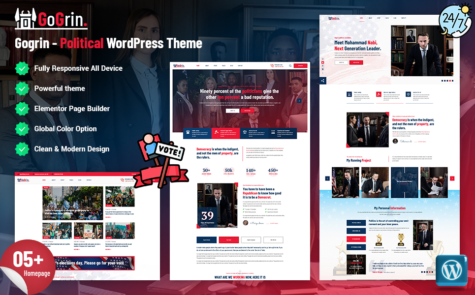 Gogrin - Political WordPress Theme