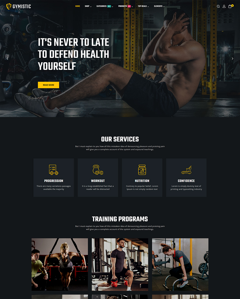 Gymistic - Gym Fitness Elementor WordPress Responsive Theme