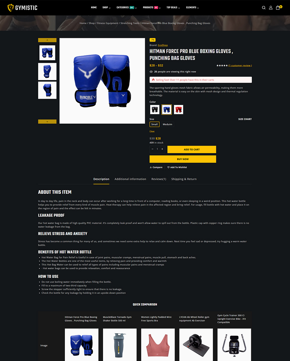 Gymistic - Gym Fitness Elementor WordPress Responsive Theme