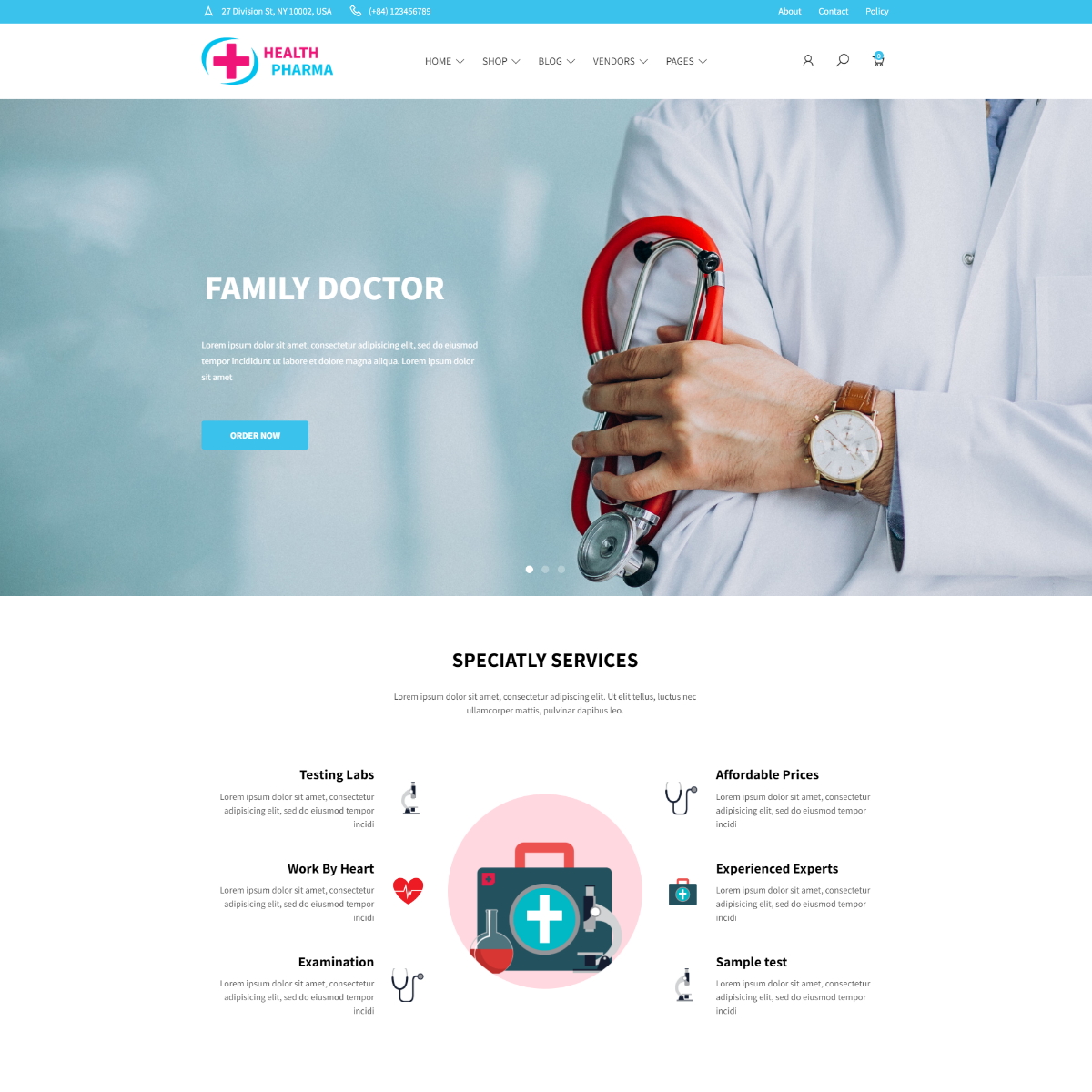 Health Pharma – Elementor Medicine Shop & Clinic WordPress Theme
