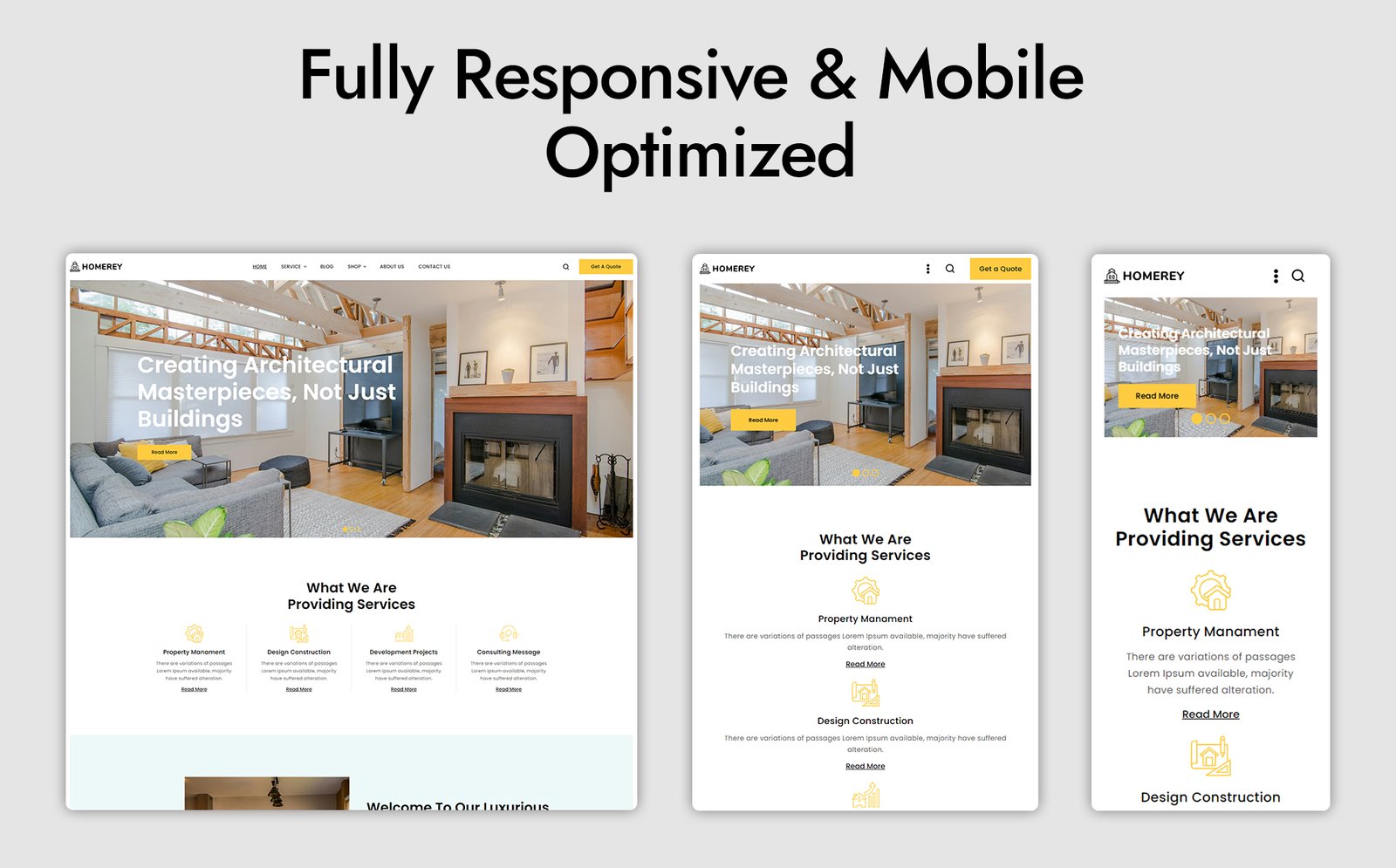 Homerey - Real Estate WordPress Theme
