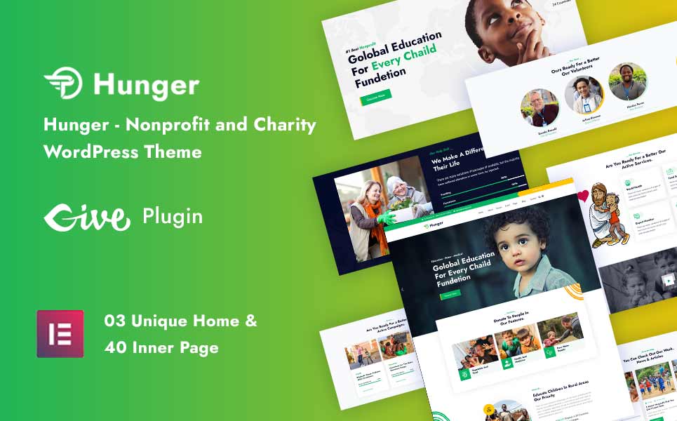 Hunger - Nonprofit and Charity Responsive WordPress Theme