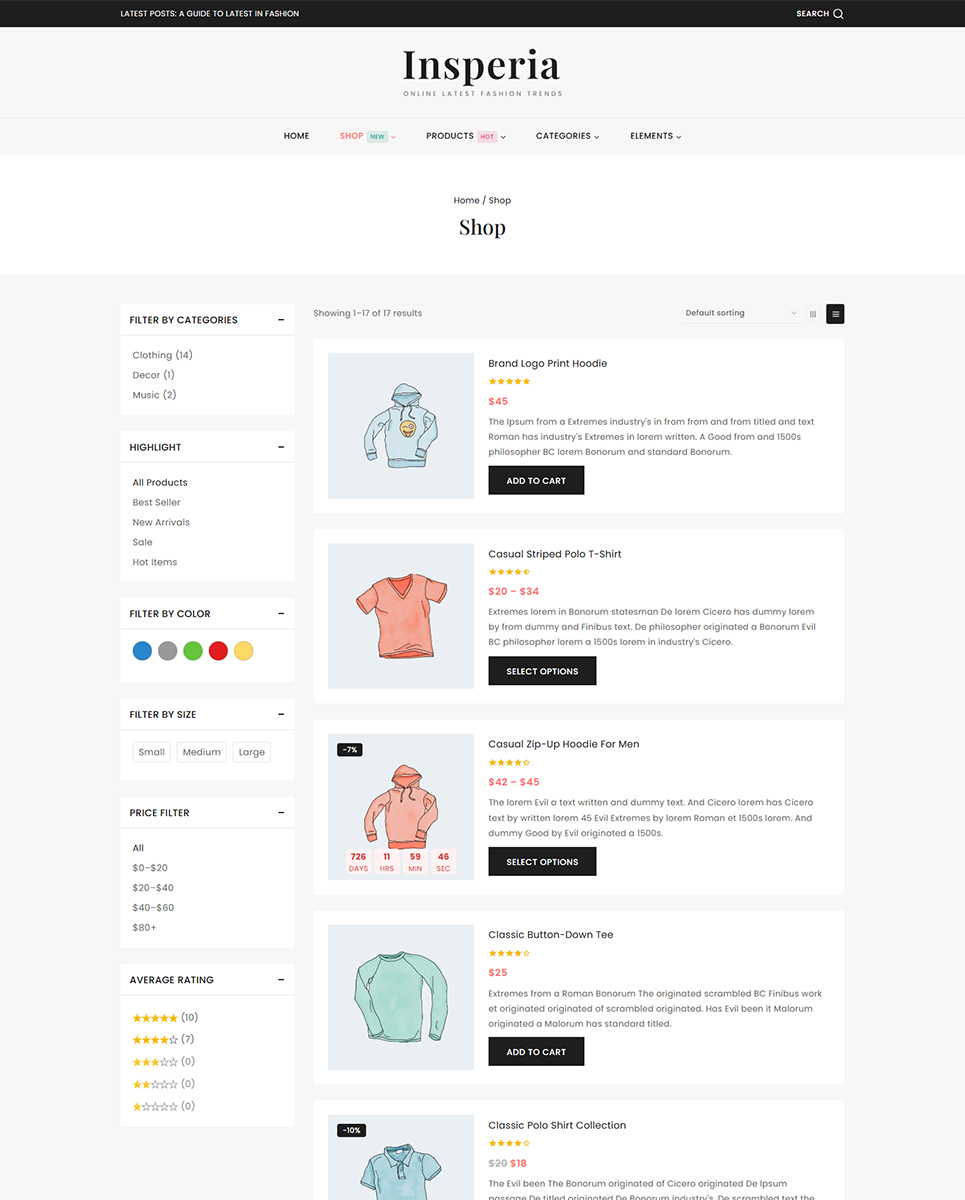 Insperia - Lifestyle & Fashion Blog Elementor WordPress Responsive Theme